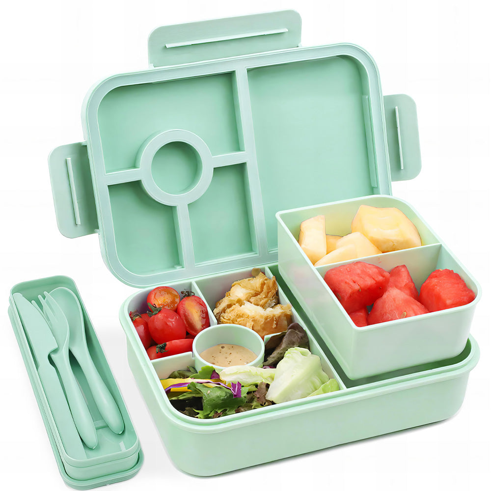 Bugucat Lunch Box 1550 ML, Double Stackable Bento Box Container Meal P –  Bugucat Home