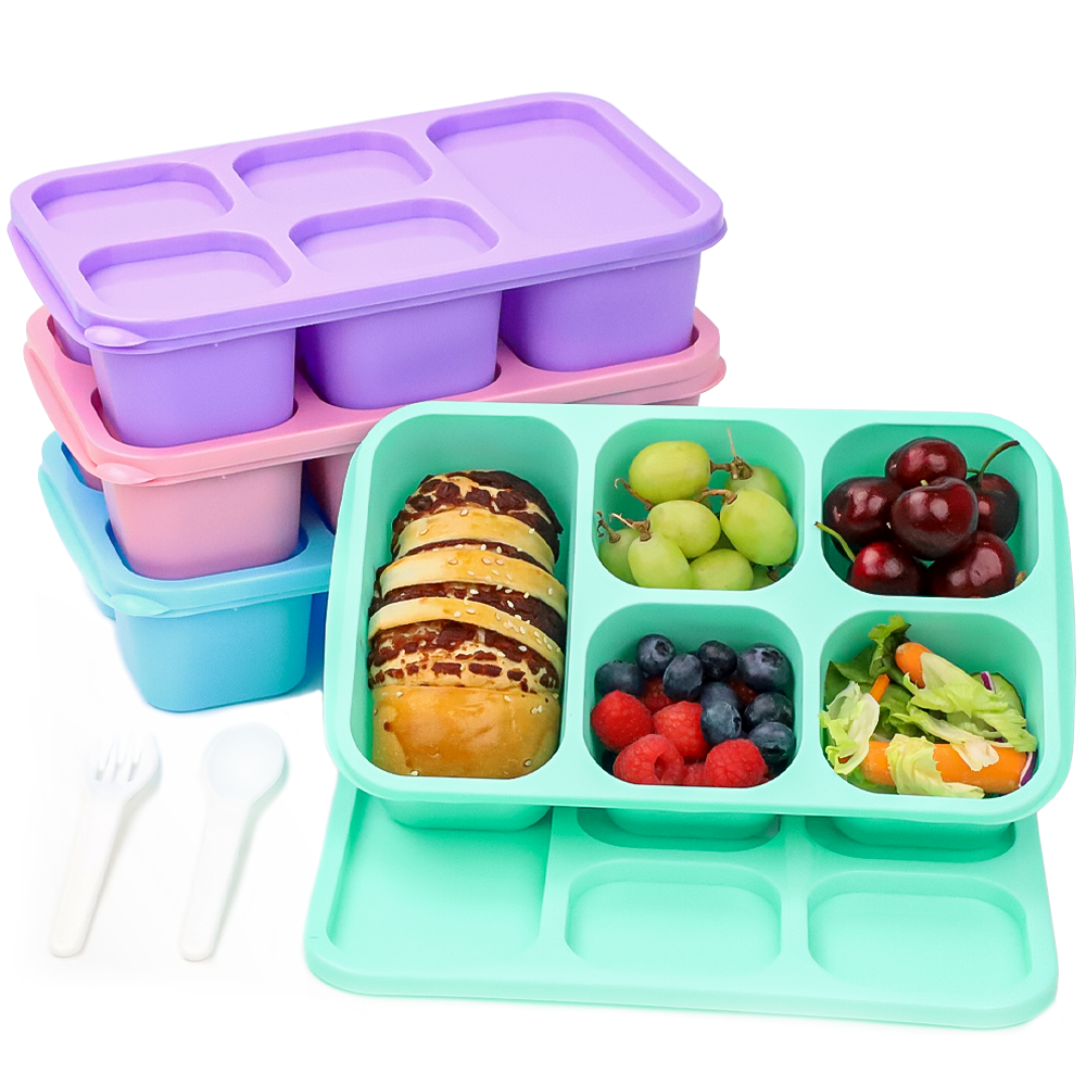 Bugucat Lunch Box 1550 ML, Double Stackable Bento Box Container