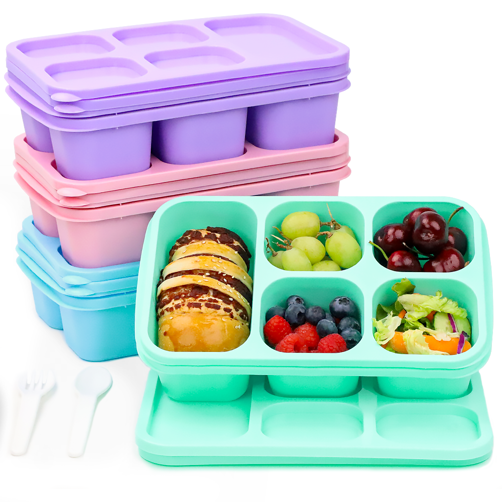 Bugucat Lunch Box 1100ML,2 in 1 Bento Box Leak-Proof Lunch Containers