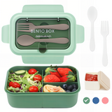 Kids Lunch Box 1200 ml, Leak-Proof Lunch Box with 3 Compartments, Bento Box Adults with Cutlery