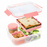 Bento Box 1600ML,Lunchbox Salad Lunch Container to Go with Compartment Tray,Bento Lunch Box Salad Bowl with Dressing Container