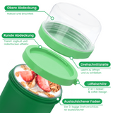 Cereal Cup To Go 450 ml + 350 ml, Practical Cereal Cup with Spoon Leak-Proof Yoghurt Cup