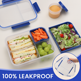 Bento Box 1600ML,Lunchbox Salad Lunch Container to Go with Compartment Tray,Bento Lunch Box Salad Bowl with Dressing Container