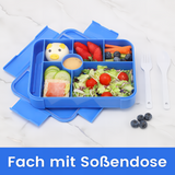 Lunch Box 1350 ml, Leak-Proof Lunch Box with 7 Compartments, Bento Box Adults with Cutlery