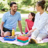 Lunch Box 1350 ml, Leak-Proof Lunch Box with 7 Compartments, Bento Box Adults with Cutlery