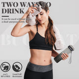 Water Bottle 1L, Drinks Bottle with Straw and Time Markings, Leak Proof Sport Jug Reusable, BPA Free Tritan Water Storage Container for Gym Outdoor Cycling Fitness Outdoor, 1 Click Open