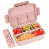 Lunch Box 1300ML,Leak-Proof Bento Lunch Box with 4 Compartments,Kids Lunch Box Bento Box Adult with Cutlery