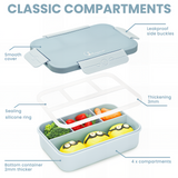 Lunch Box 1300ML,Leak-Proof Bento Lunch Box with 4 Compartments,Kids Lunch Box Bento Box Adult with Cutlery