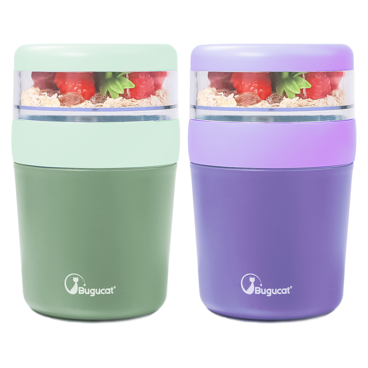 2 in 1 cereal cup to go 500ml+150ml, practical yogurt cup & cereal cup for picnics