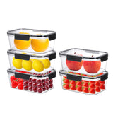 Food Storage Containers, Plastic Food Containers Set, Stackable Storage Boxes Reusable