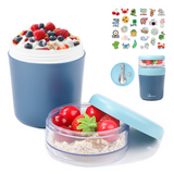 2 in 1 cereal cup to go 500ml+150ml, practical yogurt cup & cereal cup for picnics