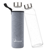 Borosilicate Glass Water Bottles 750ML，Juice Beverage Container BPA-Free Leak Proof