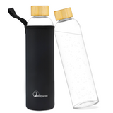 Borosilicate Glass Water Bottles 750ML，Juice Beverage Container BPA-Free Leak Proof