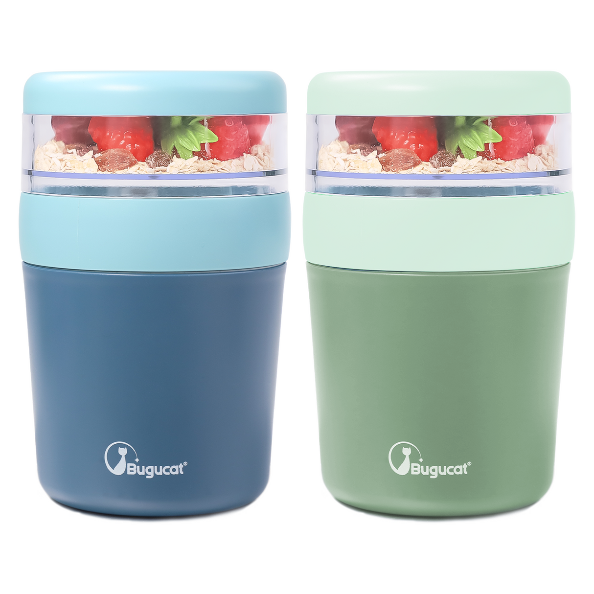 2 in 1 cereal cup to go 500ml+150ml, practical yogurt cup & cereal cup for picnics