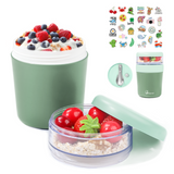 2 in 1 cereal cup to go 500ml+150ml, practical yogurt cup & cereal cup for picnics