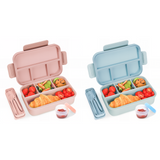 Lunch Box 1300ML,Leak-Proof Bento Lunch Box with 4 Compartments,Kids Lunch Box Bento Box Adult with Cutlery