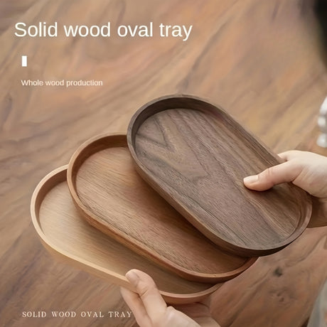 Elegant Wooden Serving Tray, Space-Saving Design for Food & Drink Service - Perfect for Home Decor and Kitchen Accessories