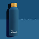 Bugucat Water Bottle 750ML,Leakproof Drinking Bottle Thermo Flask,Insulated Stainless Steel Water Bottle Reusable