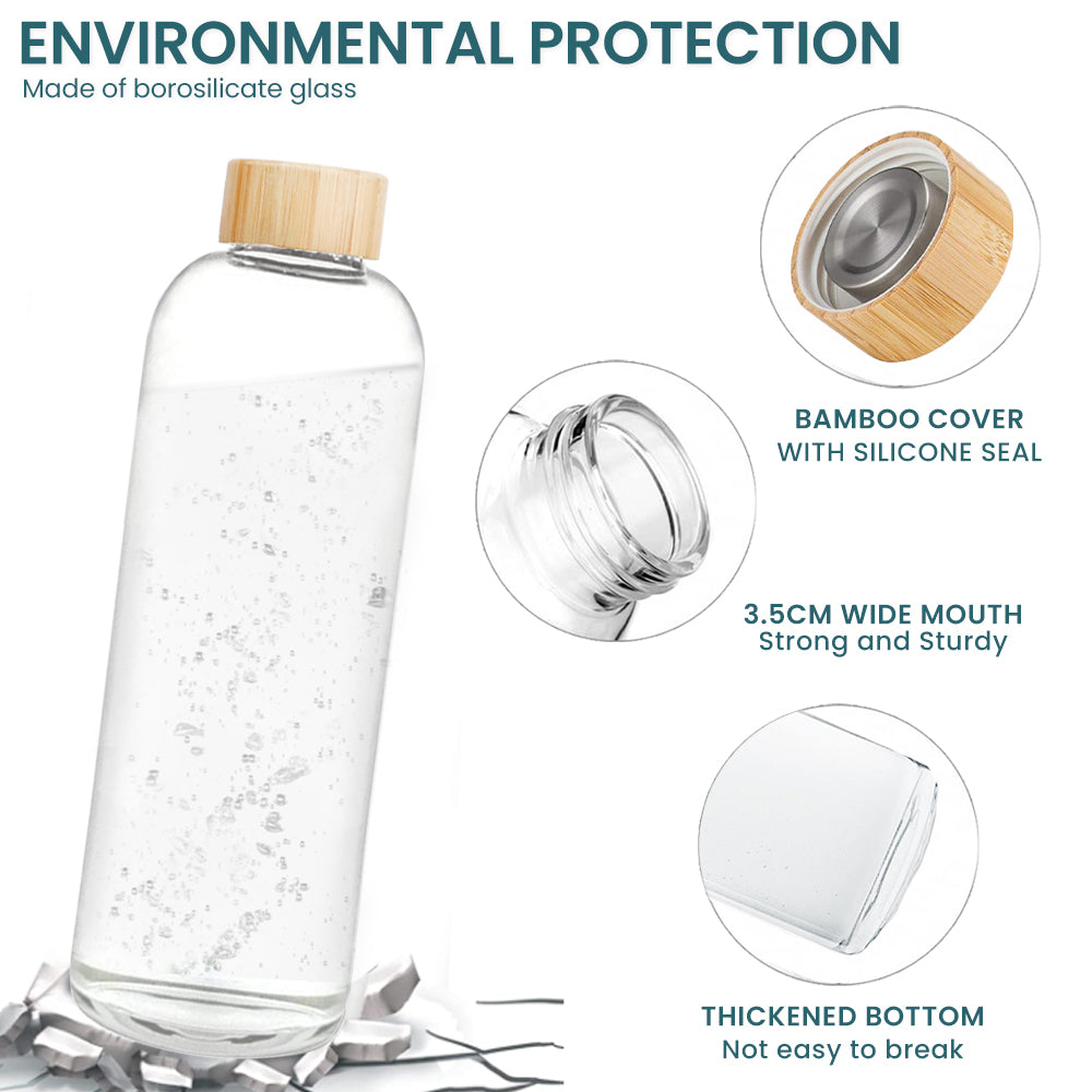 Bamboo Glass Water Bottle