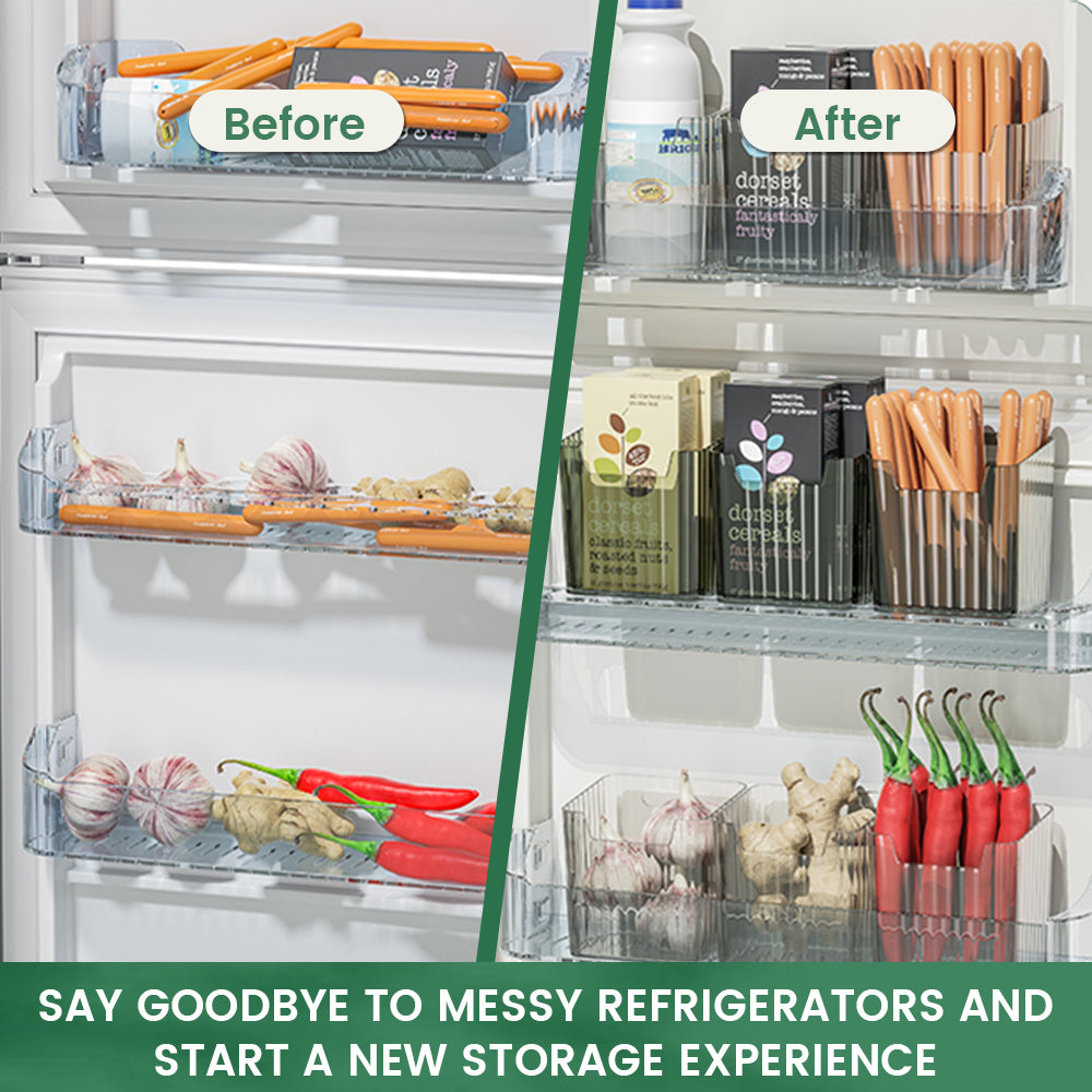 Stackable Refrigerator Organizer, Clear Kitchen Container With