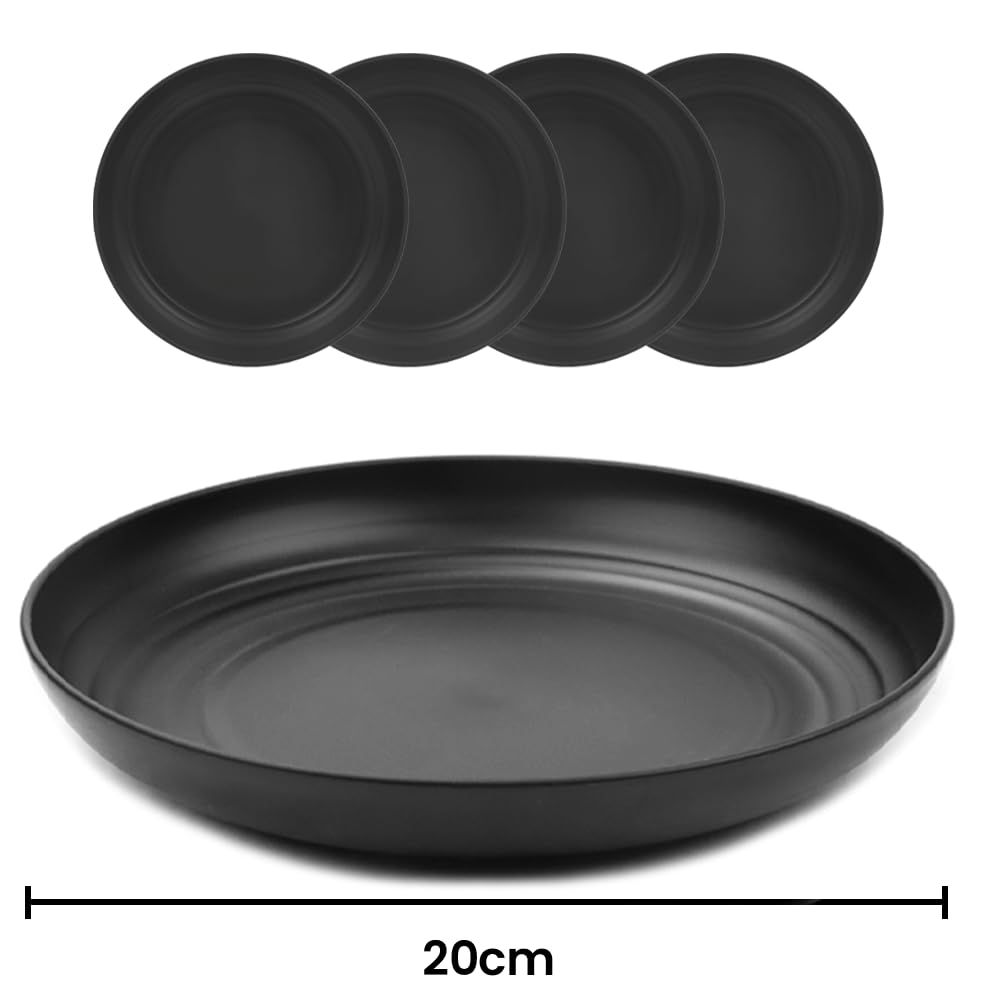 Dinner Plates 4 PCS 20CM Diameter,Dessert Plates Microwave and Dishwasher Safe