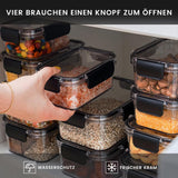 Storage Container Set Of 11 (5 Containers + 5 Airtight Lids + 1 Partition), Storage Box Kitchen Organizer, Bpa-Free Food Storage Containers 5.5L