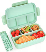 Lunch Box 1300ML,Leak-Proof Bento Lunch Box with 4 Compartments,Kids Lunch Box Bento Box Adult with Cutlery