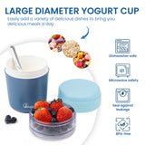 2 in 1 cereal cup to go 500ml+150ml, practical yogurt cup & cereal cup for picnics