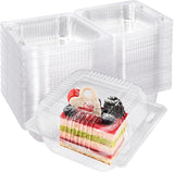 100Pcs Clear Plastic Take Out Containers,Clear Plastic Hinged Food Containers,Disposable Clamshell Dessert Container