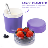 2 in 1 cereal cup to go 500ml+150ml, practical yogurt cup & cereal cup for picnics