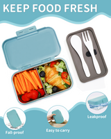 Lunch Box Stainless Steel 900 ml, Leak-Proof Bento Box Children's Lunch Box with Dividers