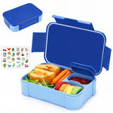 Lunch Box with Compartments Leak-Proof, 900 ml Bento Box for Children Adults,  Microwave Dishwasher Safe