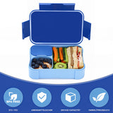 Lunch Box with Compartments Leak-Proof, 900 ml Bento Box for Children Adults,  Microwave Dishwasher Safe