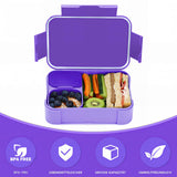 Lunch Box with Compartments Leak-Proof, 900 ml Bento Box for Children Adults,  Microwave Dishwasher Safe