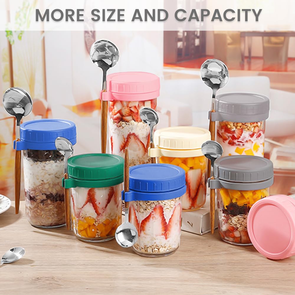 4pcs Cereal Cup To Go 600ml, Practical Yogurt Cup & Cereal Cup For Picnic, Leak-Proof Lunch Pot Glass