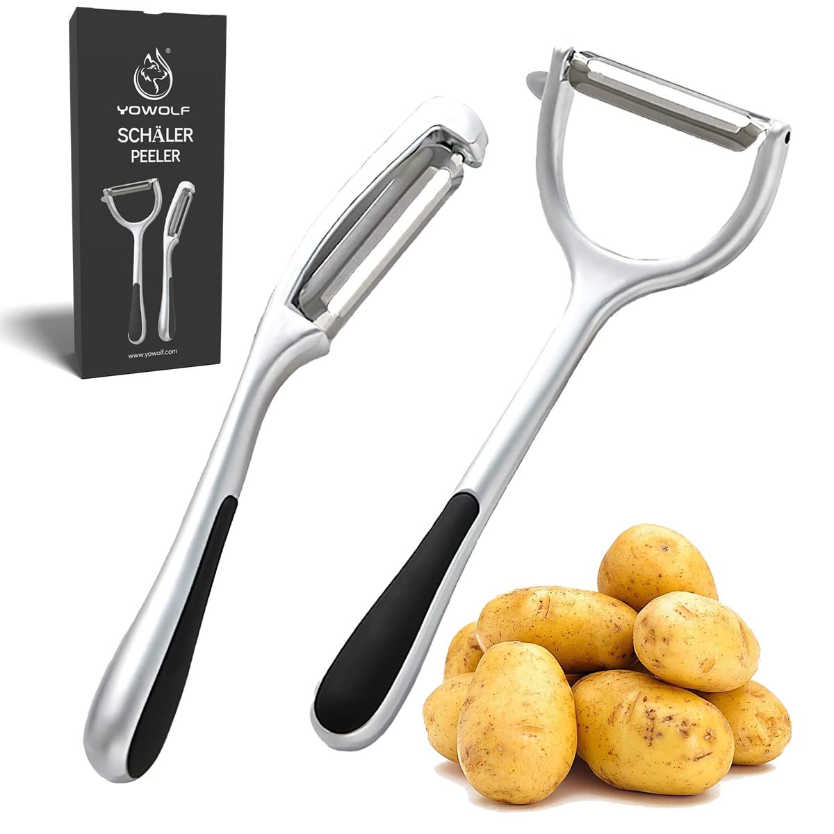 Peeler 2pcs, Stainless Steel Vegetable Peeler, Potato Peeler, Rustproof Peeler, Dishwasher Safe, Vegetable Knife