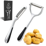 Peeler 2pcs, Stainless Steel Vegetable Peeler, Potato Peeler, Rustproof Peeler, Dishwasher Safe, Vegetable Knife