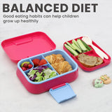 Bento Lunch Box 1170ML,Kids Lunch Box Bento Boxes with 6 Compartments Cutlery,Leak-Proof