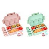 Lunch Box 1300ML,Leak-Proof Bento Lunch Box with 4 Compartments,Kids Lunch Box Bento Box Adult with Cutlery