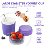 2 in 1 cereal cup to go 500ml+150ml, practical yogurt cup & cereal cup for picnics