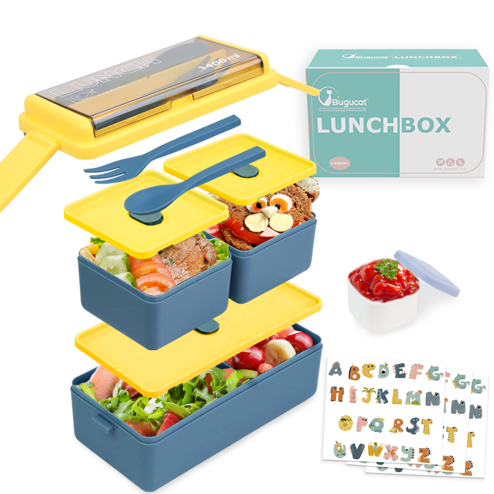 Boite à bento enfant Bugucat 2000ML, lunch box adultes avec 4 comparti –  Bugucat Home